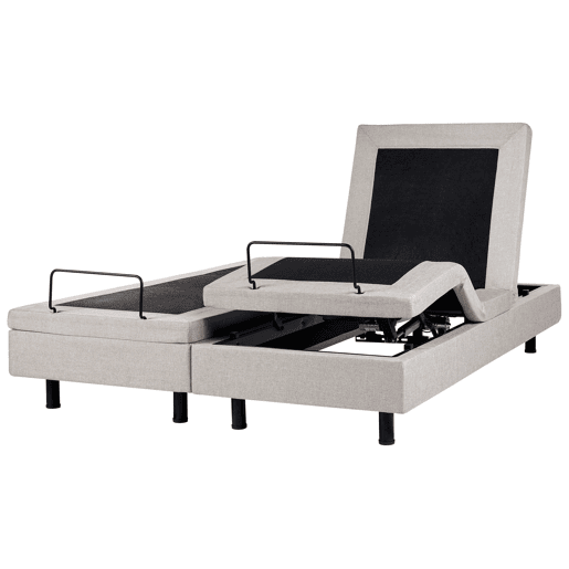 Cama ajustável sem cabeceira Tecido DUKE 160 x 200 cm Creme