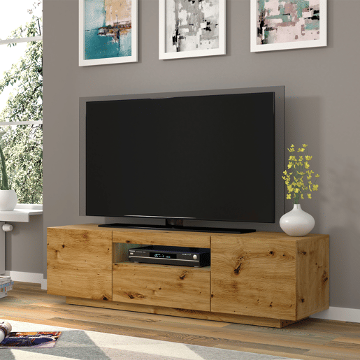 Móvel para televisão de parede Aurus Wood com 3 portas 150 cm