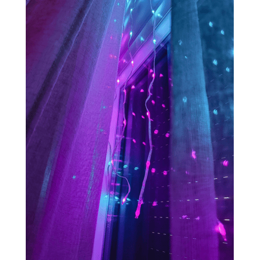 Cortina de luzes LED inteligente com a App KULUSUK 150 x 320 cm Multicolor