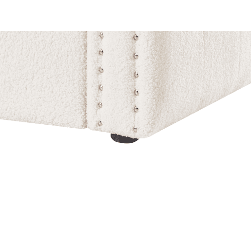 Cama gavetão Bouclé GASSIN 90 x 200 cm Branco creme