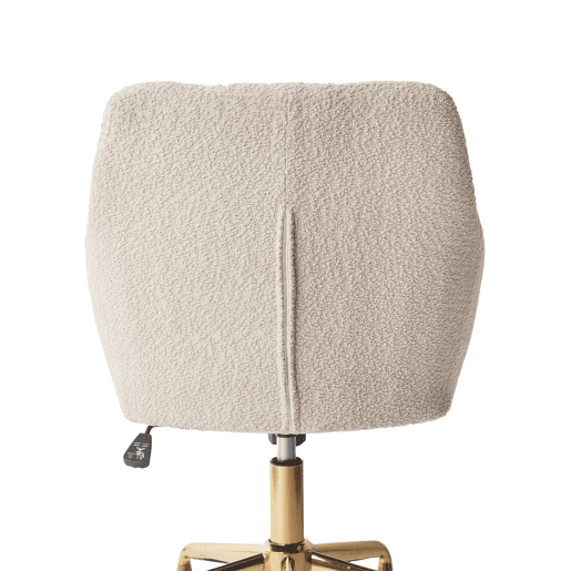 Cadeira de escritório PALMDALE Bouclé Creme