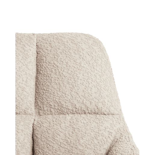 Cadeira de escritório PALMDALE Bouclé Creme