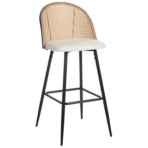 Conjunto de 2 bancos de bar CORNELL Metal Preto