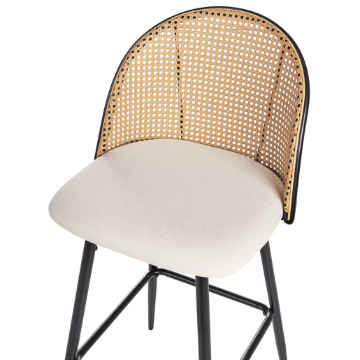 Conjunto de 2 bancos de bar CORNELL Metal Preto