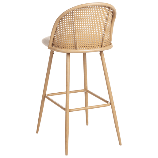 Conjunto de 2 bancos de bar CORNELL Metal Castanho claro