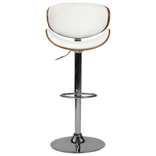 Conjunto de 2 bancos de bar ROTTERDAM Pele sintética Branco