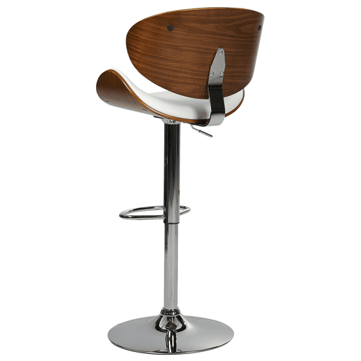 Conjunto de 2 bancos de bar ROTTERDAM Pele sintética Branco