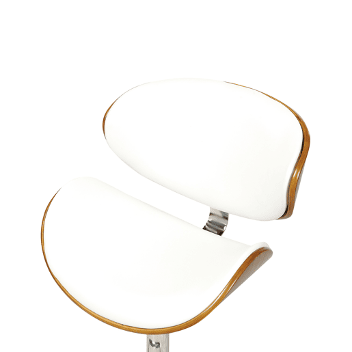 Conjunto de 2 bancos de bar ROTTERDAM Pele sintética Branco
