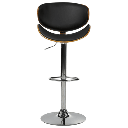 Conjunto de 2 bancos de bar ROTTERDAM Pele sintética Preto