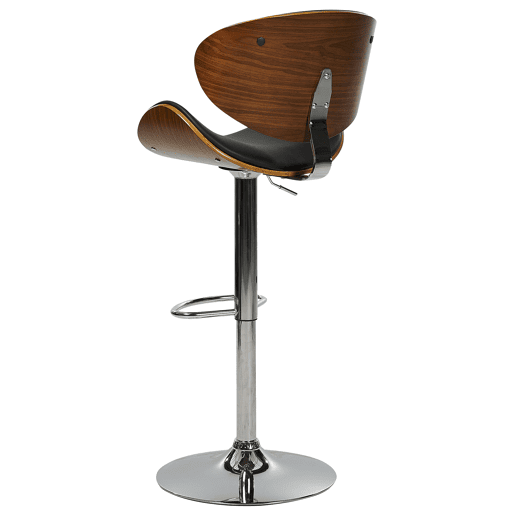 Conjunto de 2 bancos de bar ROTTERDAM Pele sintética Preto