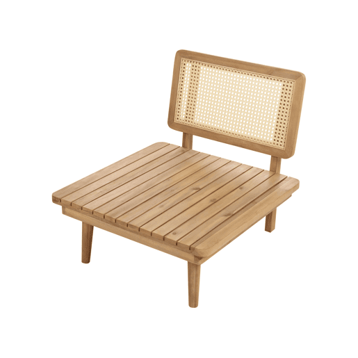 Conjunto de jardim com mesa 4 lugares ACCADIA Madeira de Acácia certificada Creme claro