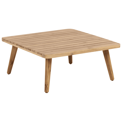 Conjunto de jardim com mesa 4 lugares ACCADIA Madeira de Acácia certificada Creme claro