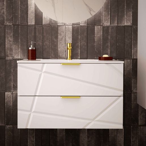 Móvel sob-lavatório 80cm Aurora Branco