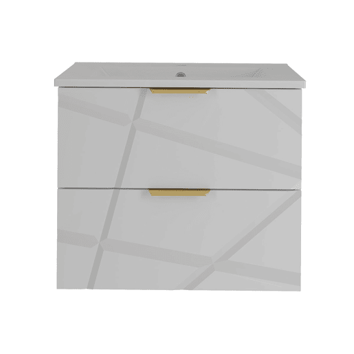 Móvel lavatório simples embutido 60cm Aurora Branco Móvel lavatório simples embutido 60cm Aurora Branco