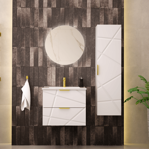 Móvel sob-lavatório 60cm Aurora Branco