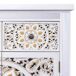 Aparador de madera y cristal de 2 cajones y 2 puertas Aparador de madera y cristal de 2 cajones y 2 puertas Blanco