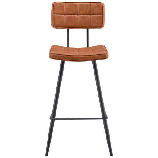 Conjunto de 2 bancos de bar em imitação de conhaque FERNAND