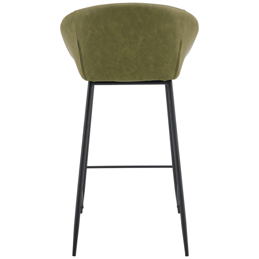 Conjunto de 2 bancos de bar em imitação de verde ACHILLE