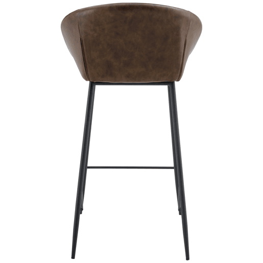 Conjunto de 2 bancos de bar em imitação de castanho ACHILLE