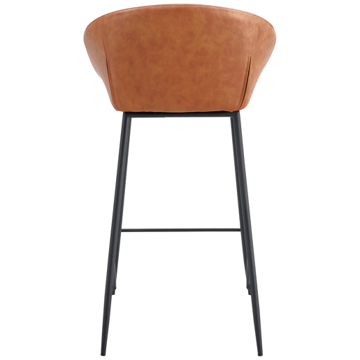 Conjunto de 2 bancos de bar em imitação de conhaque ACHILLE