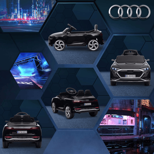 AIYAPLAY Carro Elétrico para Crianças acima de 3 Anos Carro Audi Q8 Etron Sportback Infantil com Bateria 12V Controlo Remoto Faróis Buzina e Música 98x49,5x43 cm Preto AIYAPLAY Carro Elétrico para Crianças acima de 3 Anos Carro Audi Q8 Etron Sportback Infantil com Bateria 12V Controlo Remoto Faróis Buzina e Música 98x49,5x43 cm Preto