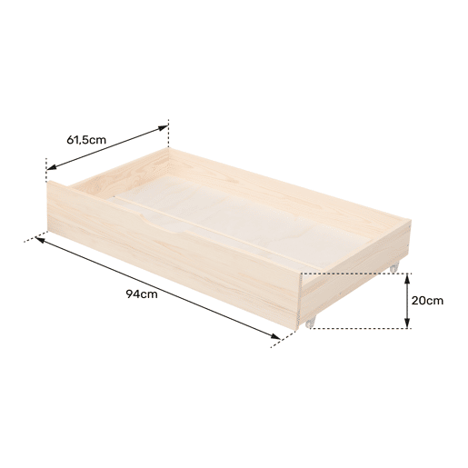 Conjunto de 2 gavetas de arrumação azul escuro para a cama