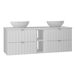 Conjunto de muebles con doble lavabo 2 compartimientos y columna Lexa 140 Conjunto de muebles con doble lavabo 2 compartimientos y columna Lexa 140 Blanco