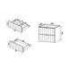 Conjunto de muebles con lavabo individual encastrado y columna Lexa 60 Conjunto de muebles con lavabo individual encastrado y columna Lexa 60 Blanco
