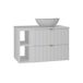 Conjunto de muebles con lavabo individual 2 compartimientos y columna Lexa 80 Conjunto de muebles con lavabo individual 2 compartimientos y columna Lexa 80 Blanco