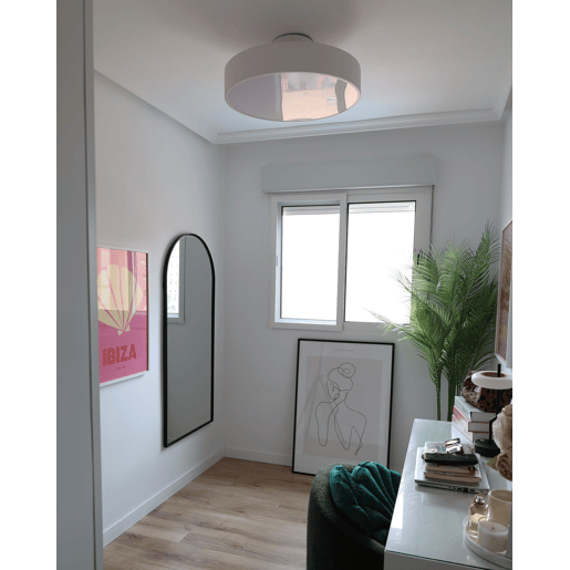 Candeeiro LED suspenso BALILI Metal Branco