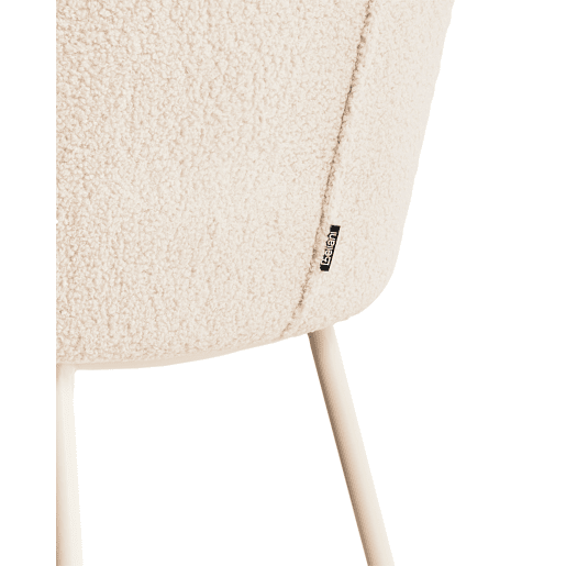 Conjunto de 2 cadeiras de jantar MINA II Bouclé Creme claro