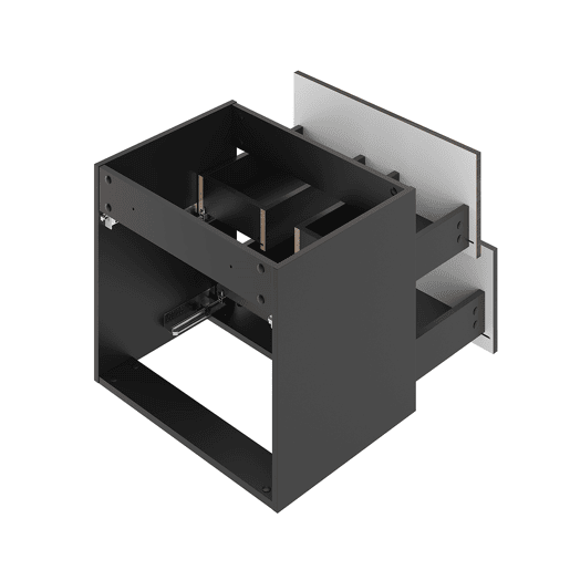 Conjunto móvel lavatório simples 60cm coluna Sylla Preto madeira