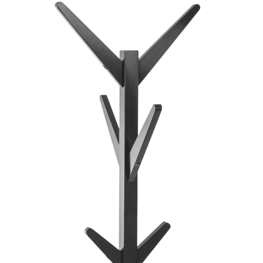 Cabide de pé para vários ambientes com 8 cabides preto 173 cm
