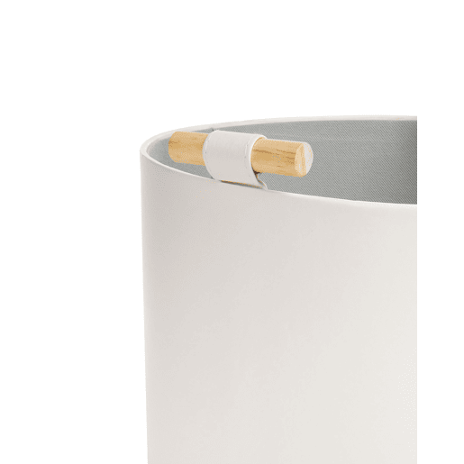 Conjunto de 3 cestos ARAM Pele sintética Branco creme