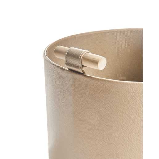 Conjunto de 3 cestos ARAM Pele sintética Creme