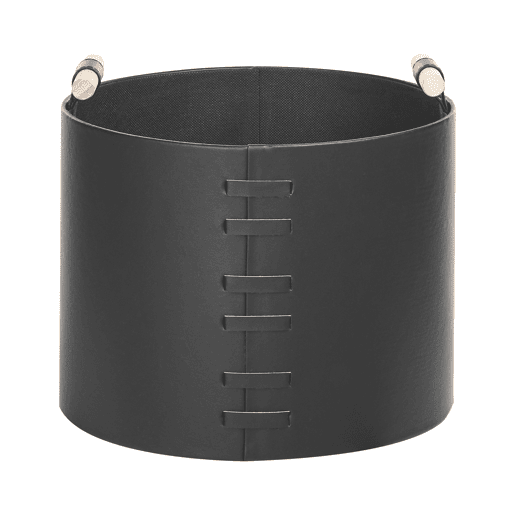 Conjunto de 3 cestos ARAM Pele sintética Preto