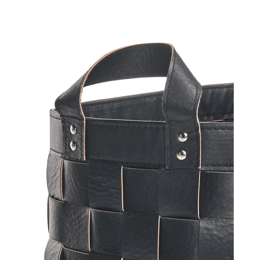 Conjunto de 2 cestos SIPPAR Pele sintética Preto