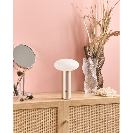 Candeeiro de mesa LED sem fios BUAYAN Com regulador de intensidade Metal Dourado