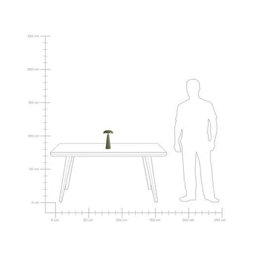 Beliani Candeeiro de mesa BOCONO