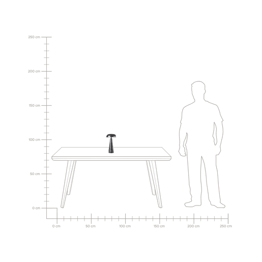 Beliani Candeeiro de mesa BOCONO Beliani Candeeiro de mesa BOCONO