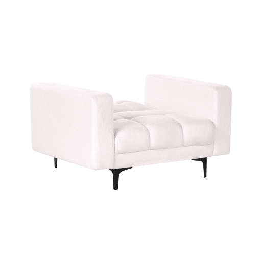 Poltrona ALNES Bouclé Branco Poltrona ALNES Bouclé Branco