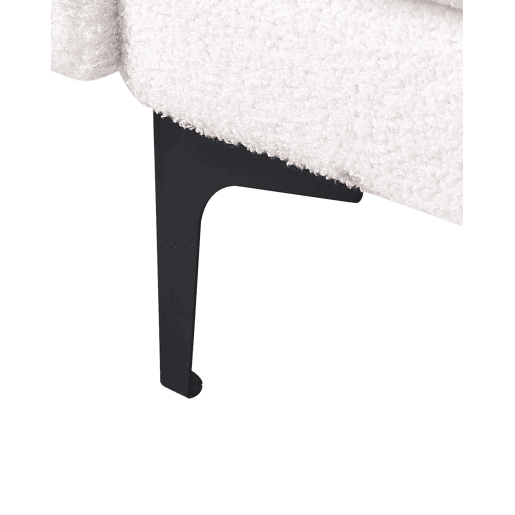 Poltrona ALNES Bouclé Branco Poltrona ALNES Bouclé Branco