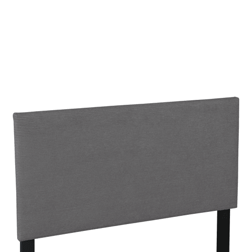 Cama estofada Juva Cord com estrutura de ripas 90x200 cm - Cinzento Corium