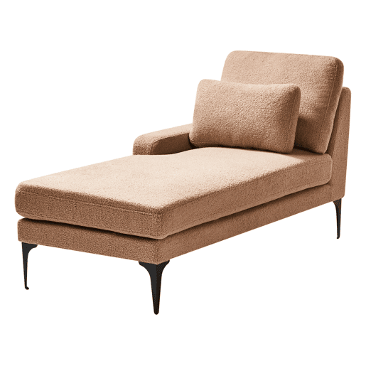 Beliani Chaise longue à direita Bouclé EWRON