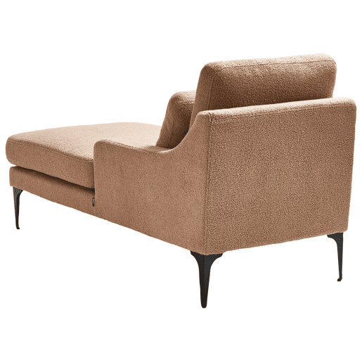 Beliani Chaise longue à direita Bouclé EWRON
