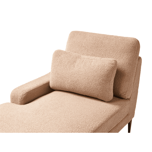 Beliani Chaise longue à direita Bouclé EWRON