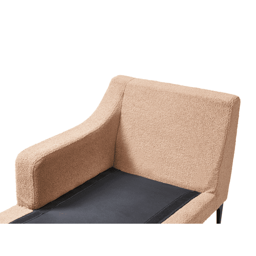 Beliani Chaise longue à direita Bouclé EWRON