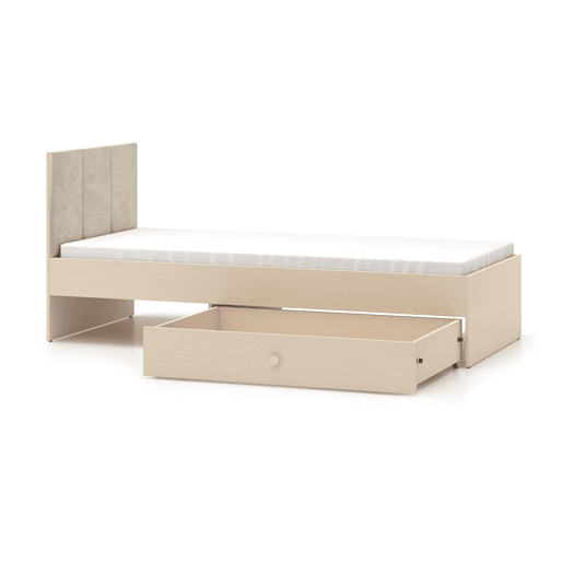 Cama 90x200 estrado gaveta incluída Alycia Bege Cama 90x200 estrado gaveta incluída Alycia Bege