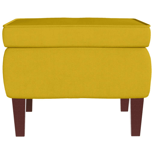 vidaXL Banco com pernas de madeira veludo amarelo vidaXL Banco com pernas de madeira veludo amarelo