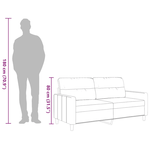 vidaXL Sofá de 2 lugares tecido 140 cm cinzento-acastanhado vidaXL Sofá de 2 lugares tecido 140 cm cinzento-acastanhado